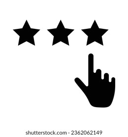 Rating Vector Glyph Icon For Personal And Commercial Use.
