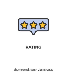 rating vector icon. Colorful flat design vector illustration. Vector graphics