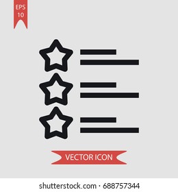 Rating vector icon, illustration symbol