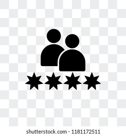 Rating vector icon isolated on transparent background, Rating logo concept
