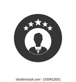 Rating vector icon isolated on gray background, Rating transparency logo concept