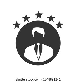 Rating vector icon isolated on transparent background