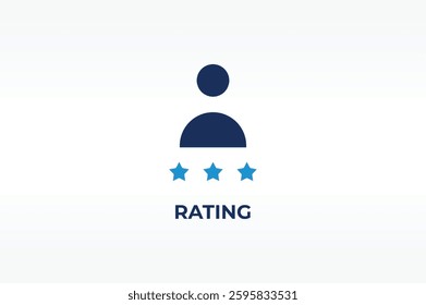 RATING vector, icon or logo sign isolated symbol illustration