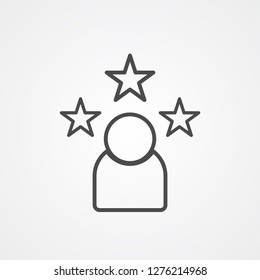 Rating vector icon sign symbol