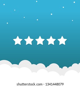 Rating vector illustration. Star rating . Flat design