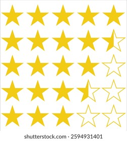 rating Vector Line Icon Design