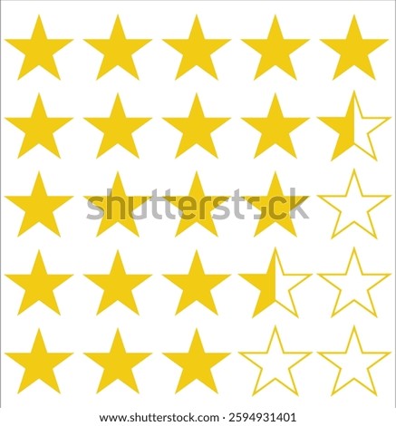 rating Vector Line Icon Design