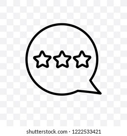 Rating vector linear icon isolated on transparent background, Rating transparency concept can be used for web and mobile