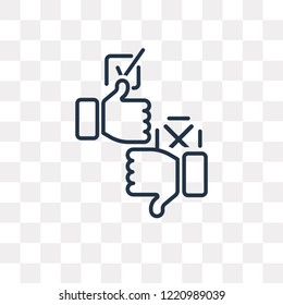 Rating vector outline icon isolated on transparent background, high quality linear Rating transparency concept can be used web and mobile