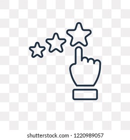 Rating vector outline icon isolated on transparent background, high quality linear Rating transparency concept can be used web and mobile