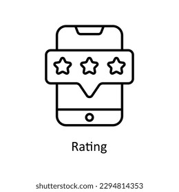 Rating  Vector   outline Icons. Simple stock illustration stock
