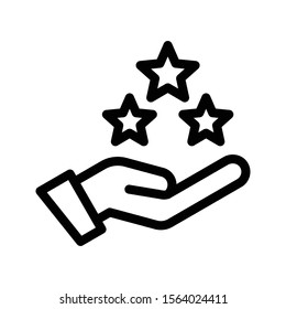 rating vector thin line icon 