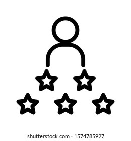 rating vector thin line icon