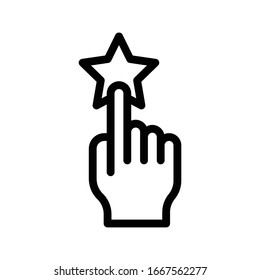 rating vector thin line icon 
