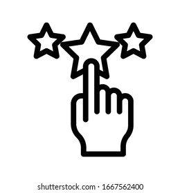 rating vector thin line icon 