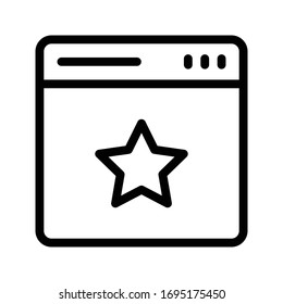 rating vector thin line icon 
