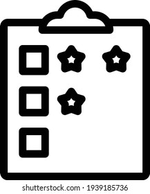 rating vector thin line icon