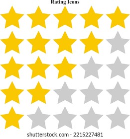 Rating of yellow stars is low and high.