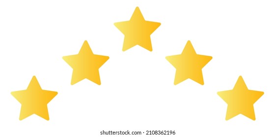 Rating_Review icon - Flat design, glyph style icon - Yellow flat icon for apps and websites, products. illustration vector.