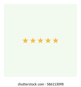 Rating_Review icon - Flat design, glyph style icon - Yellow enclosed in a square
