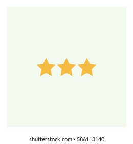Rating_Review icon - Flat design, glyph style icon - Yellow enclosed in a square