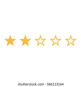 Rating_Review icon - Flat design, glyph style icon - Yellow