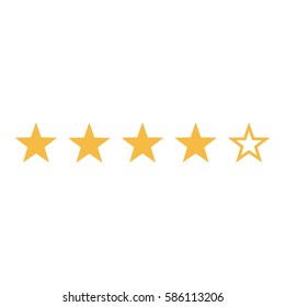 Rating_Review icon - Flat design, glyph style icon - Yellow