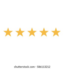 Rating_Review icon - Flat design, glyph style icon - Yellow