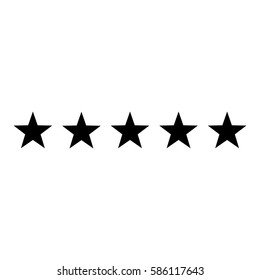 Rating_Review icon - Flat design, glyph style icon - Filled Black