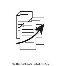Icono de documentos de clasificación. Ilustración vectorial. EPS 10.