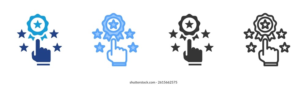 Ratings icon set multiple style collection