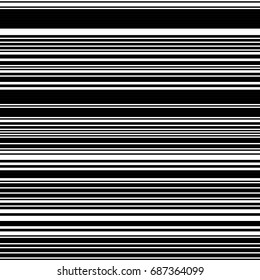 Ratio between  horizontal straight black lines number and horizontal straight white  lines number is equal with  Fibonacci ratio. Modern monochrome background. Vector illustration.