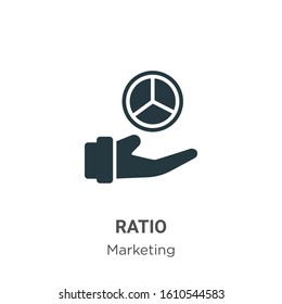 Ratio glyph icon vector on white background. Flat vector ratio icon symbol sign from modern marketing collection for mobile concept and web apps design.