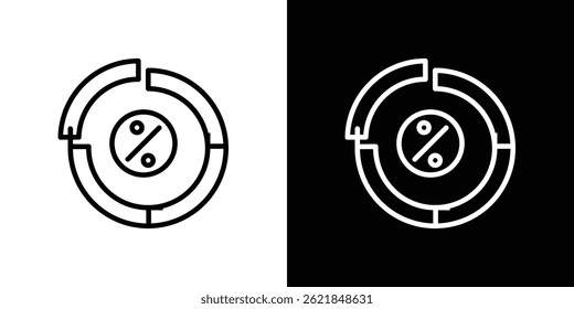 Ratio icon concept stroke on white background