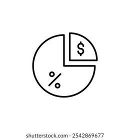 Ratio icon. filled and line stroke icons
