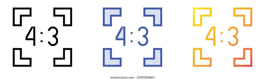 Verhältnissymbol. Lineares, blaues Füllungs- und Farbverlauf-Design einzeln auf weißem Hintergrund