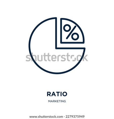 ratio icon from marketing collection. Thin linear ratio, balance, business outline icon isolated on white background. Line vector ratio sign, symbol for web and mobile