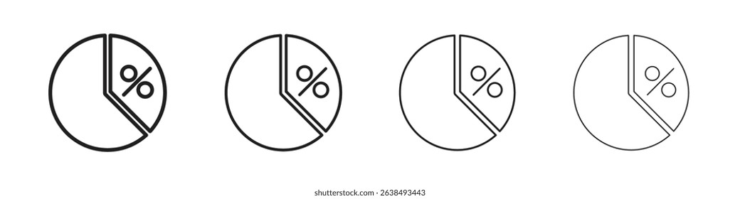 Ratio icon Outline sign symbol set