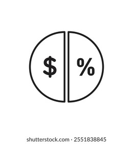 Ratio icon Simple thin outline