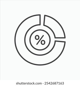 Ratio icon in thin black lines