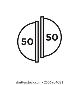 Ratio icon Thin line art collection