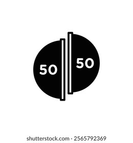 Ratio icon Vector flat thin line illustration