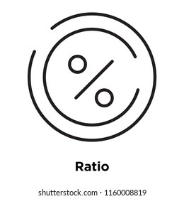 Ratio icon vector isolated on white background, Ratio transparent sign , sign and symbols in thin linear outline style