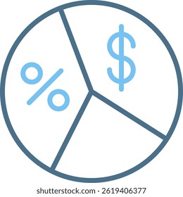Ratio Line Two Colour Icon