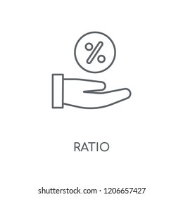 Ratio linear icon. Ratio concept stroke symbol design. Thin graphic elements vector illustration, outline pattern on a white background, eps 10.