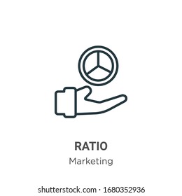 Ratio outline vector icon. Thin line black ratio icon, flat vector simple element illustration from editable marketing concept isolated stroke on white background