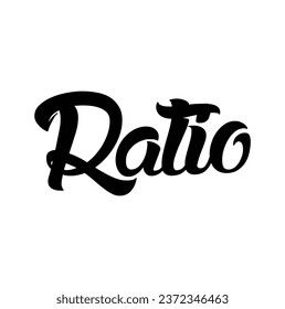 ratio text on white background.