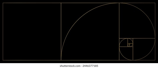 Ratio used in design, 2nd Golden Ratio 2:1.618, Vector Illustration