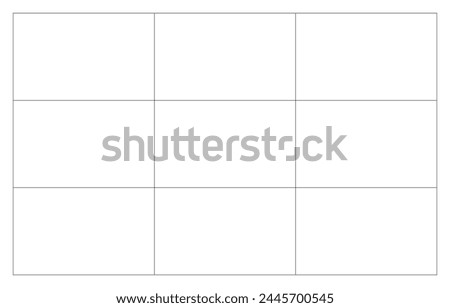 Ratio used in design, equal thirds method, Vector Illustration