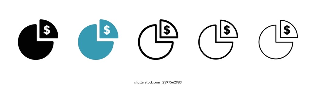 Ratio vector illustration set. Discount percentage symbol in black color.